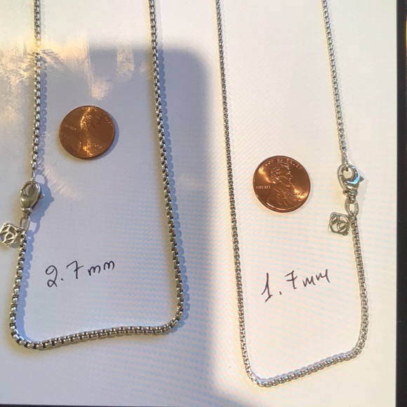 π― Authentic David Yurman small Box chain necklace 1.7mm 24β long - Picture 7 of 7